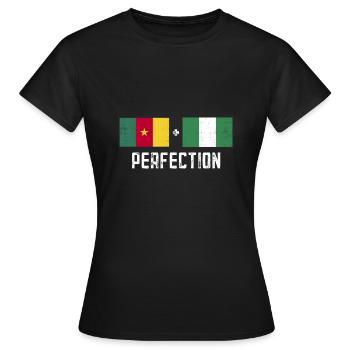 Flag of Cameroon Cameroon - Women's T-Shirt - black - Front - AI Model Female 172 dark (172cm)