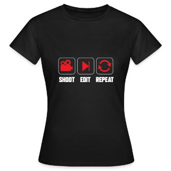 Video Editor Filmemacher Videofilmer - Frauen T-Shirt - Schwarz - Vorne - AI Model Female 172 dark (172cm)