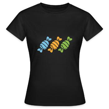 bonbon - T-shirt Femme - noir - Devant - AI Model Female 172 dark (172cm)