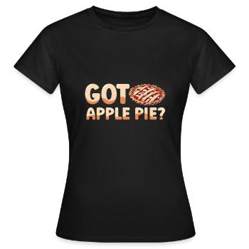 got Tarte aux pommes Thanksgiving Amateur de tarte aux pommes - T-shirt Femme - noir - Devant - AI Model Female 172 dark (172cm)
