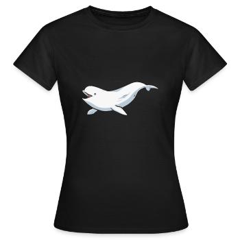 Weißwal Beluga Wal - Frauen T-Shirt - Schwarz - Vorne - AI Model Female 172 dark (172cm)