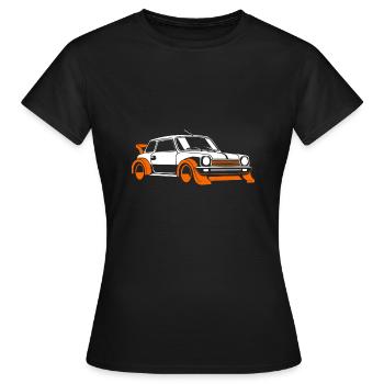 Rallye-Fahrzeug - Frauen T-Shirt - Schwarz - Vorne - AI Model Female 172 dark (172cm)