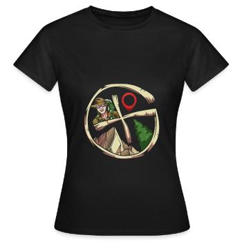 Geocaching - T-shirt Femme - noir - Devant - AI Model Female 172 dark (172cm)