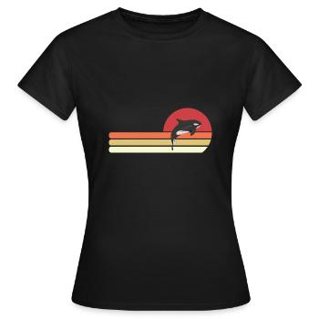 King Orca: Ruler of the Seas - Women's T-Shirt - black - Front - AI Model Female 172 dark (172cm)
