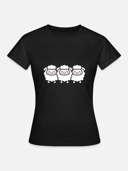 Schaf - Frauen T-Shirt - Schwarz