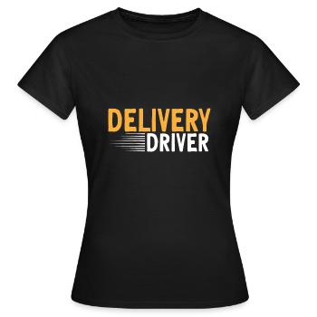Lieferant Paket Lieferung - Frauen T-Shirt - Schwarz - Vorne - AI Model Female 172 dark (172cm)
