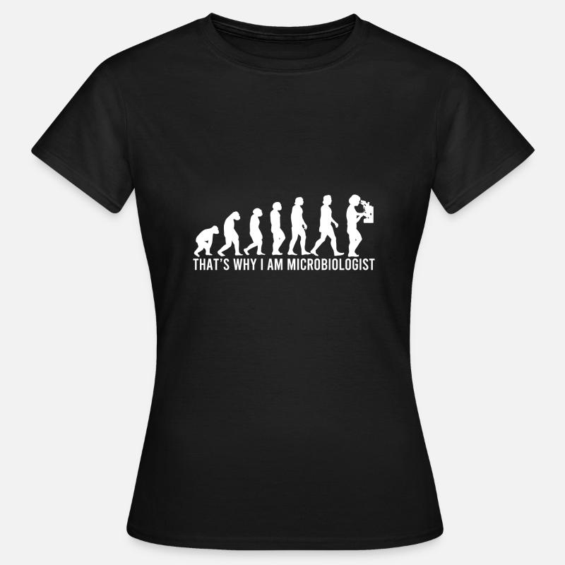 Mikrobiologe Evolution - Frauen T-Shirt - Schwarz