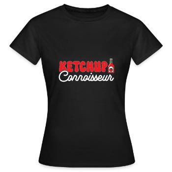Ketchup Ketchup à la tomate - T-shirt Femme - noir - Devant - AI Model Female 172 dark (172cm)
