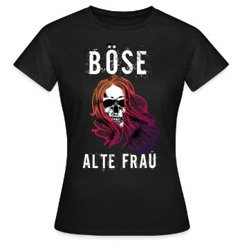 Böse Alte Frau - Frauen T-Shirt - Schwarz - Vorne - AI Model Female 172 dark (172cm)