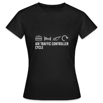 Cycle du trafic aérien - T-shirt Femme - noir - Devant - AI Model Female 172 dark (172cm)