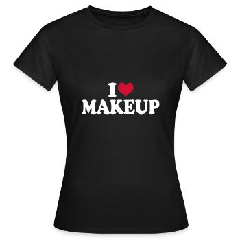 I Love Makeup - Women's T-Shirt - black - Front - AI Model Female 172 dark (172cm)