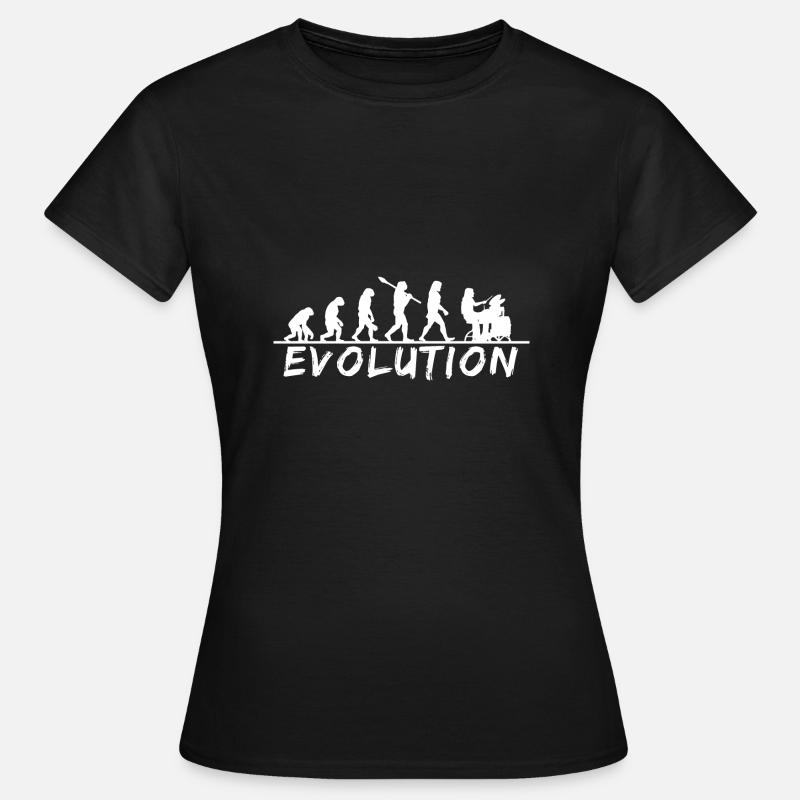 Évolution vers Drummer Silhouette March - T-shirt Femme - noir