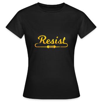 resistance - Women's T-Shirt - black - Front - AI Model Female 172 dark (172cm)