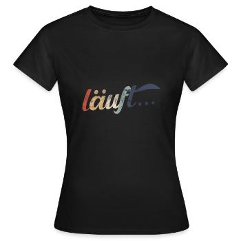 Läuft Vintage - Frauen T-Shirt - Schwarz - Vorne - AI Model Female 172 dark (172cm)