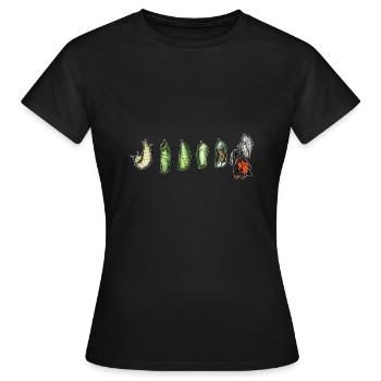 Monarque papillon monarque américain papillon monarque - T-shirt Femme - noir - Devant - AI Model Female 172 dark (172cm)