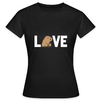 Chien de prairie - T-shirt Femme - noir - Devant - AI Model Female 172 dark (172cm)