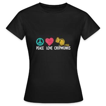 Cadeau de rongeur chipmunk - T-shirt Femme - noir - Devant - AI Model Female 172 dark (172cm)