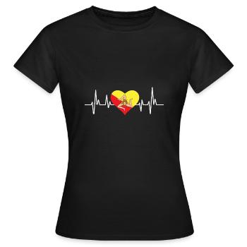 Sicily Flag Italy Sicily - Women's T-Shirt - black - Front - AI Model Female 172 dark (172cm)