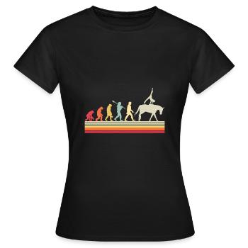 Voûte équestre Evolution Équitation - T-shirt Femme - noir - Devant - AI Model Female 172 dark (172cm)