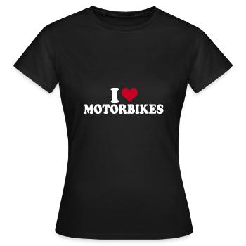 J’aime les motos moto - T-shirt Femme - noir - Devant - AI Model Female 172 dark (172cm)