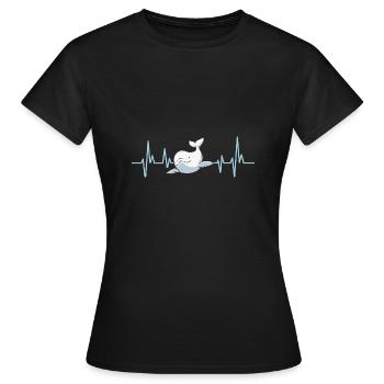 Weißwal Beluga Wal - Frauen T-Shirt - Schwarz - Vorne - AI Model Female 172 dark (172cm)