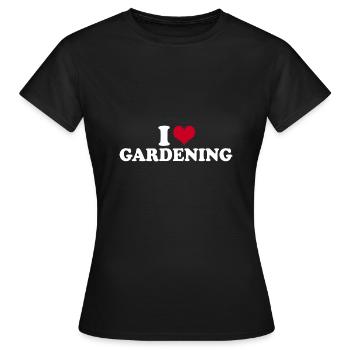 J’aime jardiner jardinier jardinage - T-shirt Femme - noir - Devant - AI Model Female 172 dark (172cm)