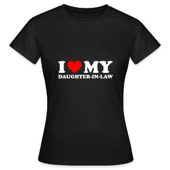J’aime ma belle-fille - T-shirt Femme - noir - Devant - AI Model Female 172 dark (172cm)