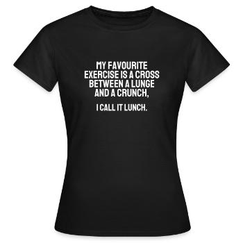 Collection déjeuner - T-shirt Femme - noir - Devant - AI Model Female 172 dark (172cm)