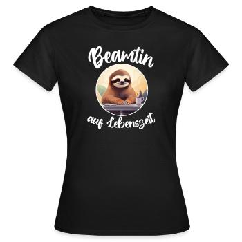 Beamtin auf Lebenszeit - Frauen T-Shirt - Schwarz - Vorne - AI Model Female 172 dark (172cm)