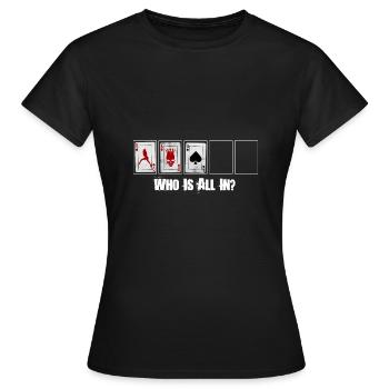 poker - T-shirt Femme - noir - Devant - AI Model Female 172 dark (172cm)