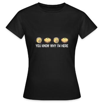 Purée de pommes de terre Purée de pommes de terre - T-shirt Femme - noir - Devant - AI Model Female 172 dark (172cm)