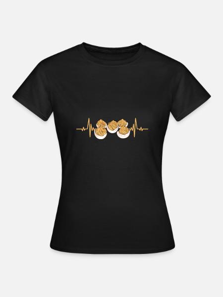 Gefüllte Eier Deviled Eggs - Frauen T-Shirt - Schwarz