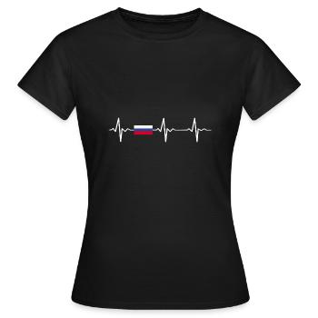 Russia - Women's T-Shirt - black - Front - AI Model Female 172 dark (172cm)