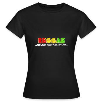 Reggae Music Genre Jamaica Rasta Jamaican Reggae - Women's T-Shirt - black - Front - AI Model Female 172 dark (172cm)