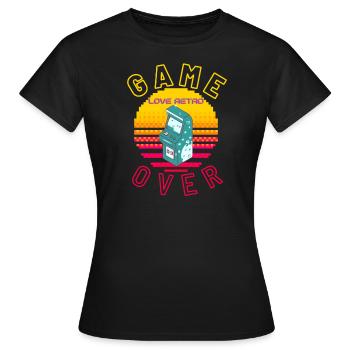 Game Over - Women's T-Shirt - black - Front - AI Model Female 172 dark (172cm)