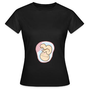 Embrio enfant cadeau de maman mère enceinte - T-shirt Femme - noir - Devant - AI Model Female 172 dark (172cm)
