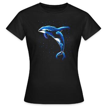 Orca-Springen - Frauen T-Shirt - Schwarz - Vorne - AI Model Female 172 dark (172cm)