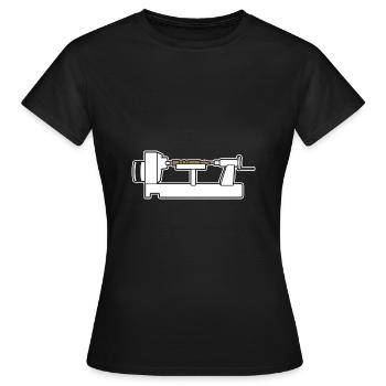 Turning - Women's T-Shirt - black - Front - AI Model Female 172 dark (172cm)