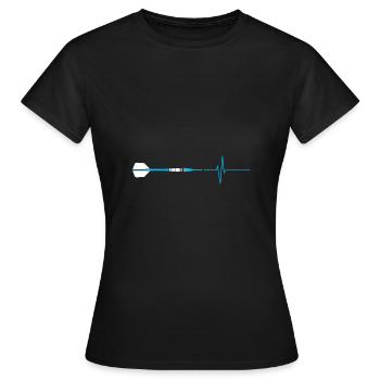 Battements de coeur - T-shirt Femme - noir - Devant - AI Model Female 172 dark (172cm)