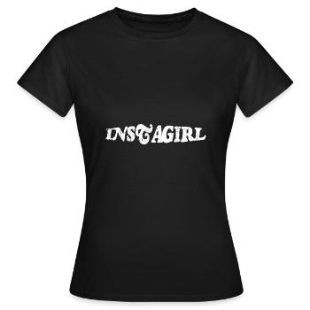 Instagirl Instagram Follower Influencer Geschenk - Frauen T-Shirt - Schwarz - Vorne - AI Model Female 172 dark (172cm)