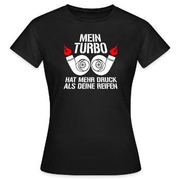 turbo - T-shirt Femme - noir - Devant - AI Model Female 172 dark (172cm)