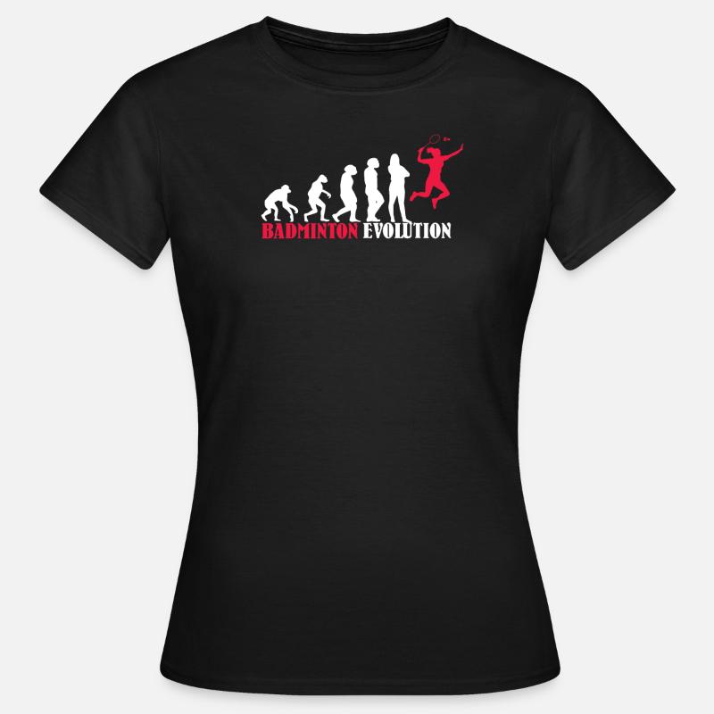 Badminton Evolution Design als Geschenk - T-shirt Femme - noir