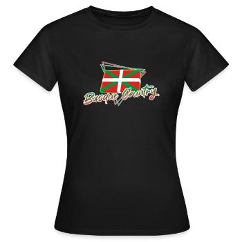 Pays basque - T-shirt Femme - noir - Devant - AI Model Female 172 dark (172cm)