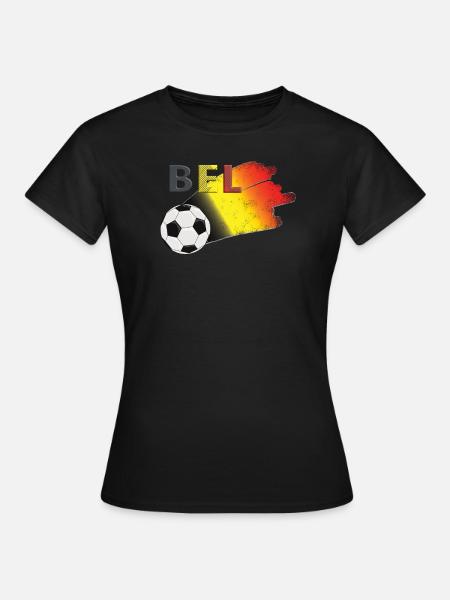Fahne Belgien - Frauen T-Shirt - Schwarz