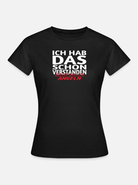 Angler Geschenkidee Hobby Angeln - Frauen T-Shirt - Schwarz
