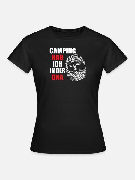Camper Geschenkidee Camping - Frauen T-Shirt - Schwarz
