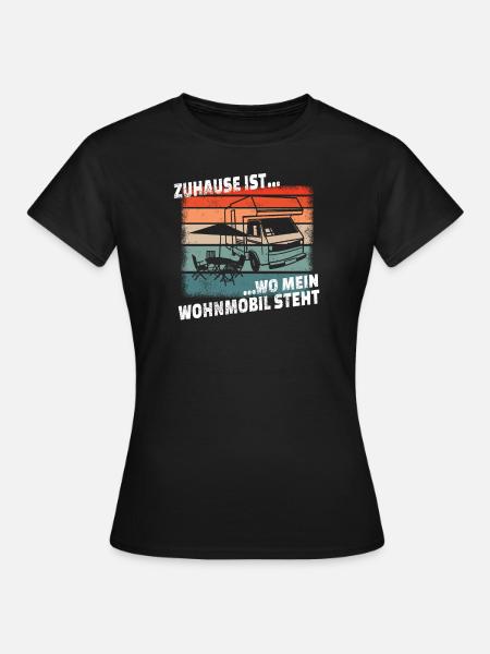 Camper Geschenkidee Camping - Frauen T-Shirt - Schwarz