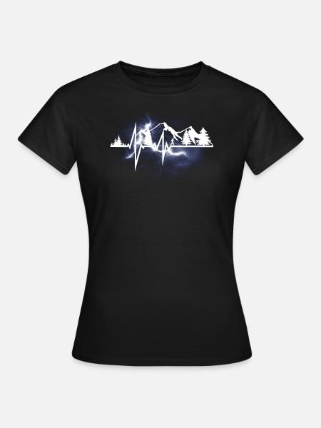 Wandern Zubehör Wanderer Motiv - Frauen T-Shirt - Schwarz