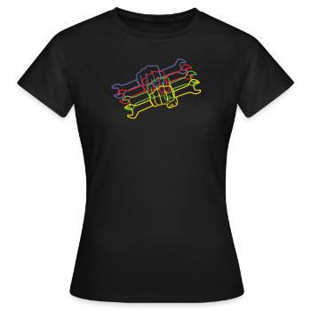Artisans d’idées cadeaux DIY - T-shirt Femme - noir - Devant - AI Model Female 172 dark (172cm)
