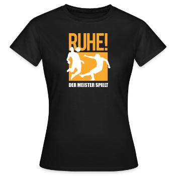 Fußballzubehör Geschenkidee Fußballfan - Frauen T-Shirt - Schwarz - Vorne - AI Model Female 172 dark (172cm)
